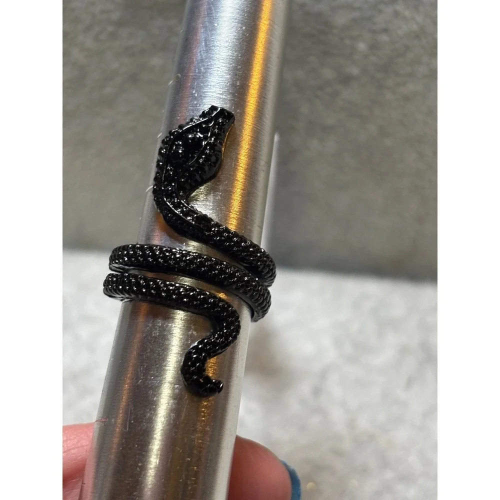 #3. Black Snake Wrap Ring Lg